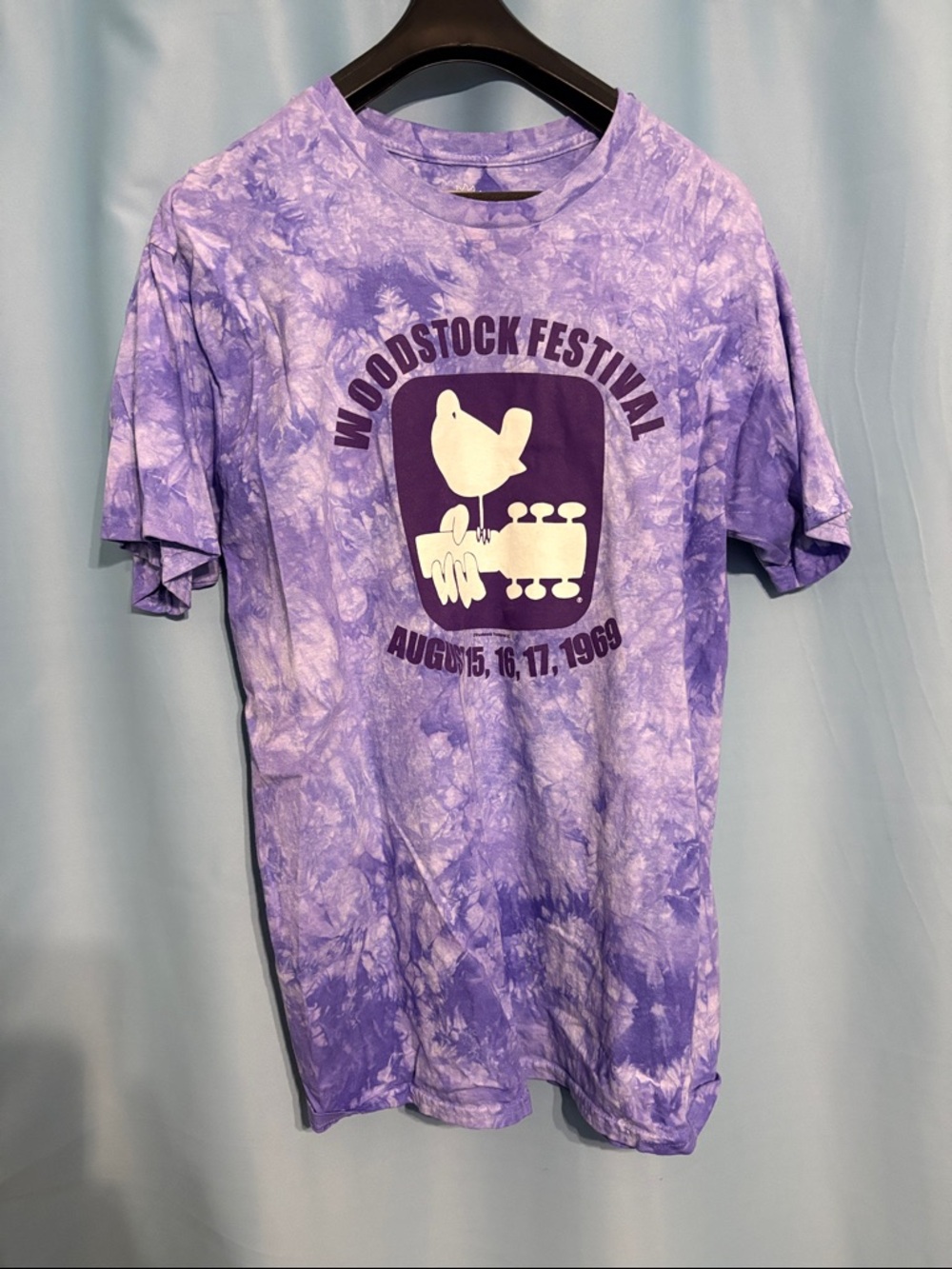 Woodstock Festival Tie-Dye Short Sleeve Tee - Purple